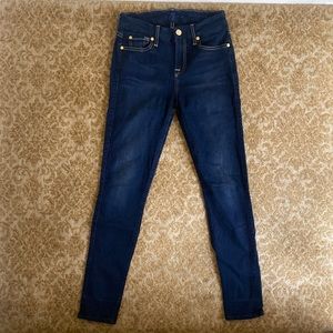 7 for All Man Kind Mid Rise Skinny Jeans